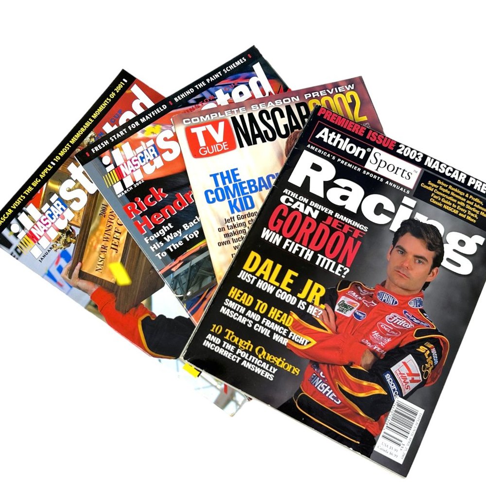 Lot of 4 NASCAR Magazines Jeff Gordon Dale Earnhardt Rick Hendrick